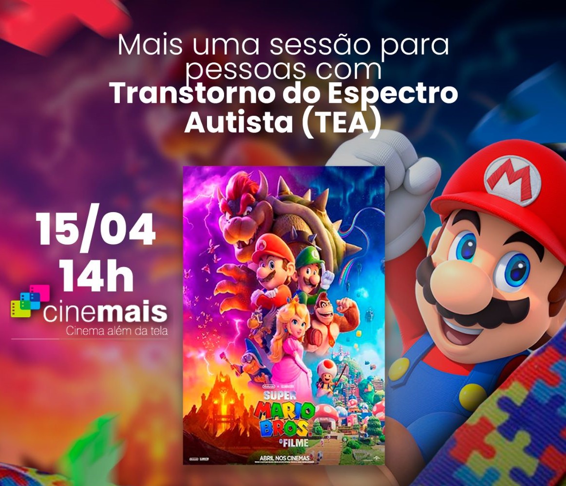 Mario Bros. O Filme” ganha sessão adaptada para autistas no Cine Araújo do  Shopping Taboão - O TABOANENSE