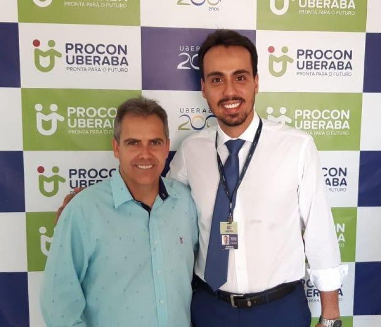 Vereador Cleomar Barbeirinho com o presidente do Procon, Marcelo Venturoso