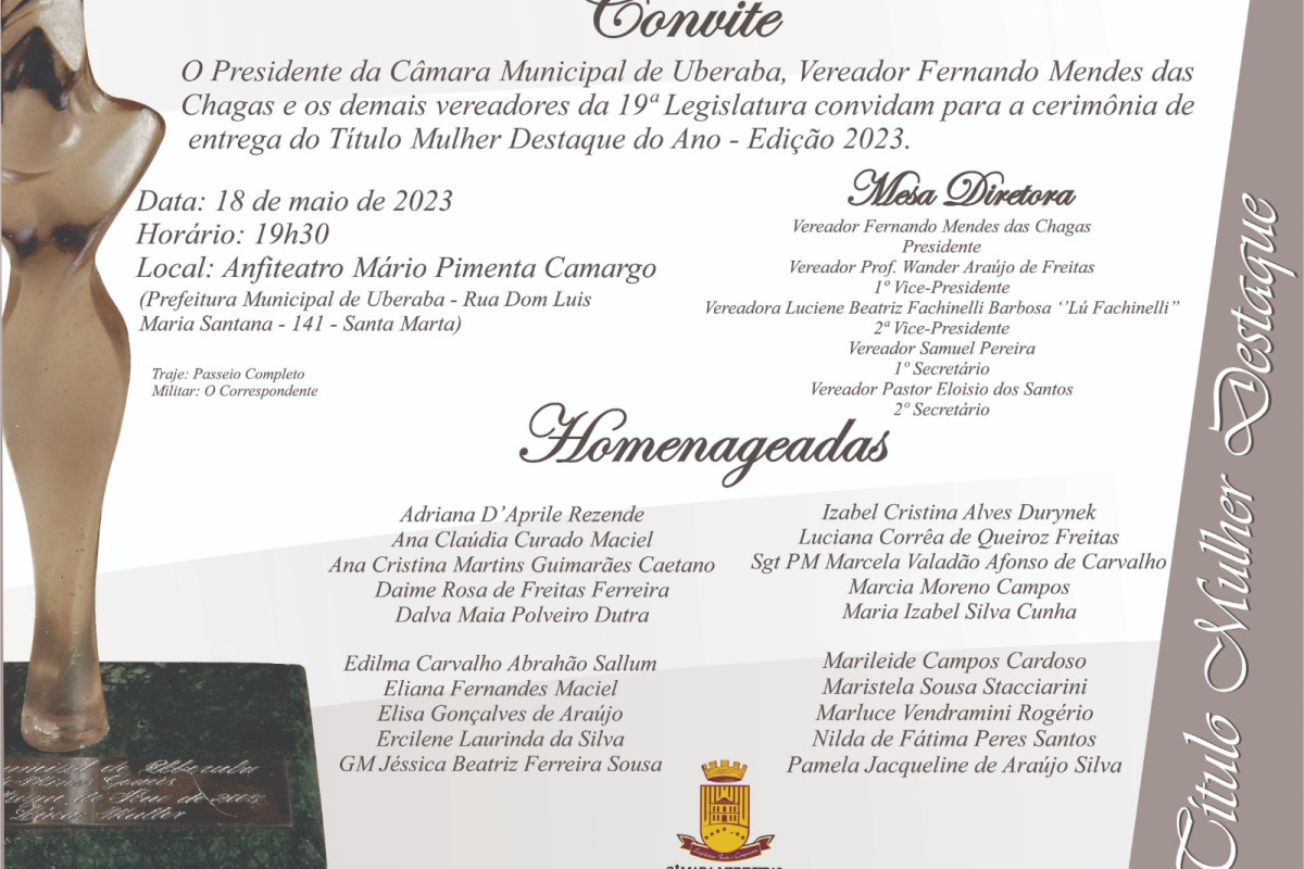 Mulher Destaque - convite